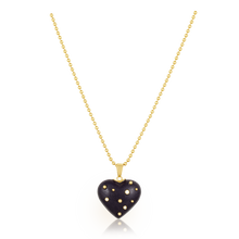 Load image into Gallery viewer, Carved Stone Studded Heart Pendants in carved stone by Christina Puchi