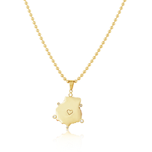 Load image into Gallery viewer, Pink Lion’s Paw White Halo Pendant in shell by Christina Puchi