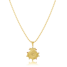 Load image into Gallery viewer, Light Pink Lion’s Paw Pink Halo Pendant in shell by Christina Puchi