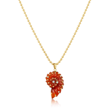 Load image into Gallery viewer, Carved Stone Ammonite Pendants in carved stone and shell by Christina Puchi