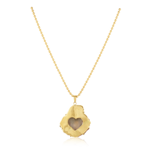 Load image into Gallery viewer, Pink/Grey Lion's Paw with Cabochons Pendant in shell by Christina Puchi