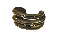 Load image into Gallery viewer, Ebony Cuff Bracelet in carved wood by Christina Puchi