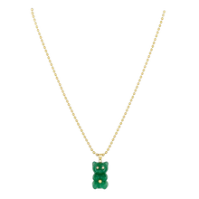 Load image into Gallery viewer, Green Stone Gummy Bear Pendant by Christina Puchi