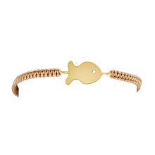 Load image into Gallery viewer, Tan Medium Fish Friendship Bracelet by Christina Puchi