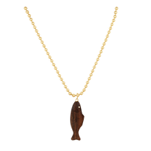 Load image into Gallery viewer, Walnut Swedish Fish Pendant by Christina Puchi