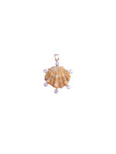 Load image into Gallery viewer, Yellow Lions Paw Halo Pendant in shell by Christina Puchi