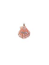 Load image into Gallery viewer, Pink/White Lions Paw Pendant in shell by Christina Puchi