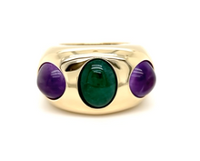Load image into Gallery viewer, Amethyst and Jade Ring by Christina Puchi