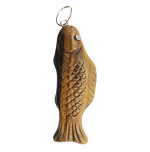 Load image into Gallery viewer, Tiger's Eye Swedish Fish Pendant by Christina Puchi
