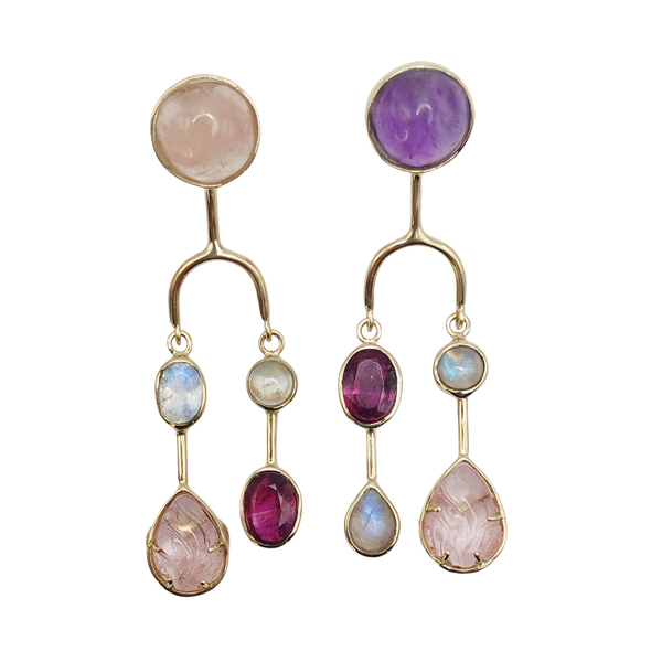 Gemstone Earrings Three