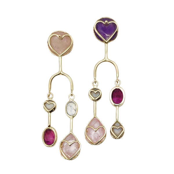 Gemstone Earrings Three