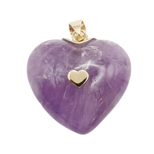 Load image into Gallery viewer, Carved Stone Studded Heart Pendant in carved stone by Christina Puchi
