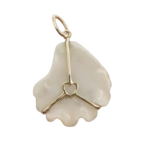 Studded Kitten Paw Pendant in shell by Christina Puchi