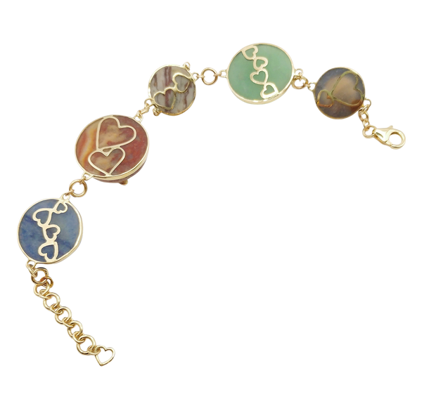 Carved Stone Planet Bracelet in carved stone by Christina Puchi