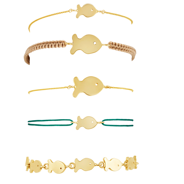 Tan Medium Fish Friendship Bracelet