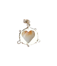 Load image into Gallery viewer, White Shell Diamond Halo Pendant in shell by Christina Puchi
