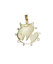 Load image into Gallery viewer, White Shell Diamond Halo 2 Pendant in shell by Christina Puchi
