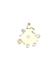 Load image into Gallery viewer, Grey Kitten's Paw Halo Pendant in shell by Christina Puchi
