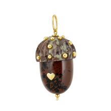 Load image into Gallery viewer, Carved Stone Acorn Pendants
