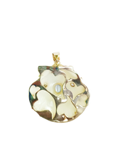 Load image into Gallery viewer, Large 3 Stone White Shell Pendant in shell by Christina Puchi
