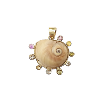 Load image into Gallery viewer, Spiral Shell Halo Pendant in shell by Christina Puchi
