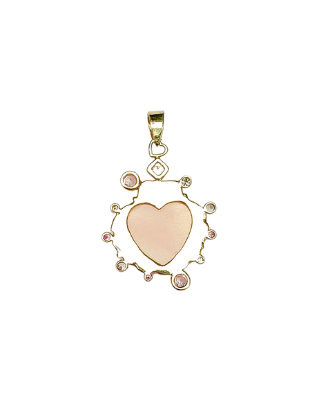 Carved Conch Shell Halo Pendant in shell by Christina Puchi