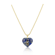 Load image into Gallery viewer, Carved Stone Stitched Heart Pendants in carved stone by Christina Puchi
