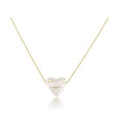 Load image into Gallery viewer, Carved Stone Studded Heart Pendants
