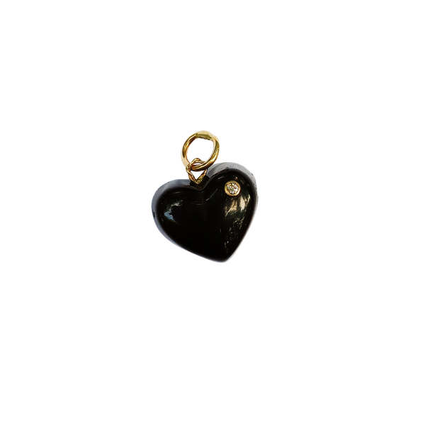 Black Resin Heart by Christina Puchi
