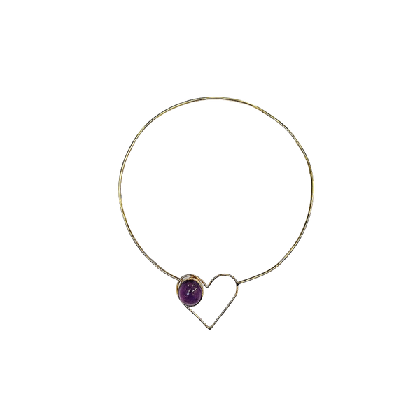 Amethyst Neck Wire Necklace by Christina Puchi
