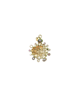 Load image into Gallery viewer, White Shell with Purple Halo Pendant in shell by Christina Puchi

