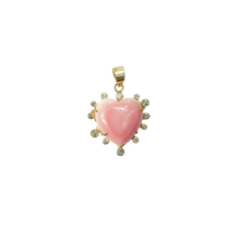 Load image into Gallery viewer, Carved Conch Shell Heart Halo Pendant in shell by Christina Puchi
