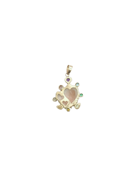 Rainbow Halo Shell Pendant in shell by Christina Puchi