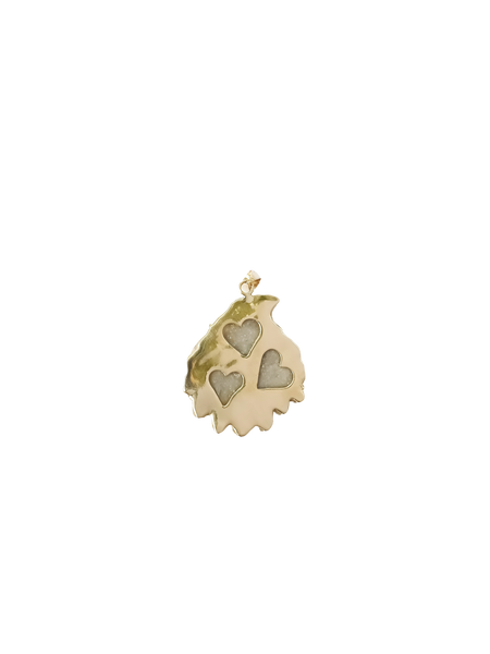 Speckled White Shell Pendant in shell by Christina Puchi