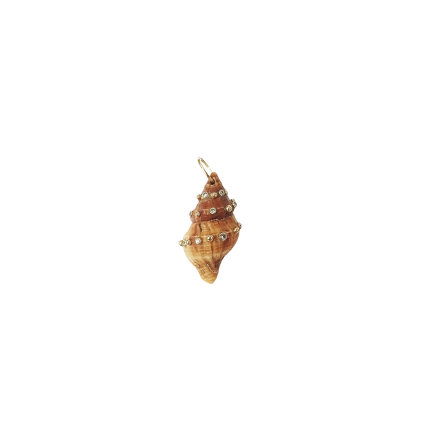 Brown Spiral Shell Pendant in shell by Christina Puchi