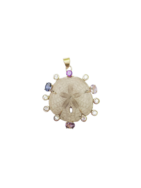 Sand Dollar Halo Pendant by Christina Puchi