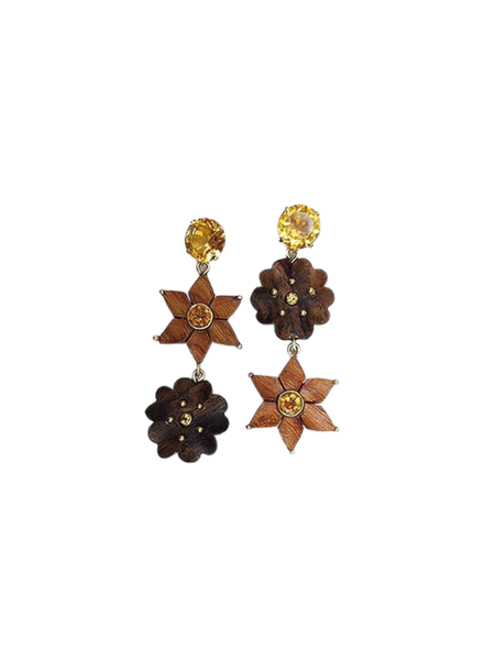 2 Tier Flower Earrings