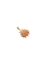 Load image into Gallery viewer, Orange Lions Paw Pendant in shell by Christina Puchi
