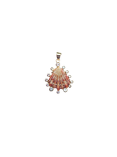 Load image into Gallery viewer, Orange Lions Paw Pendant in shell by Christina Puchi

