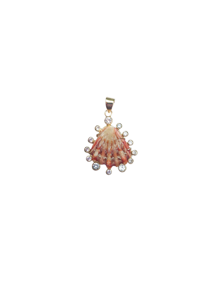 Orange Lions Paw Pendant in shell by Christina Puchi