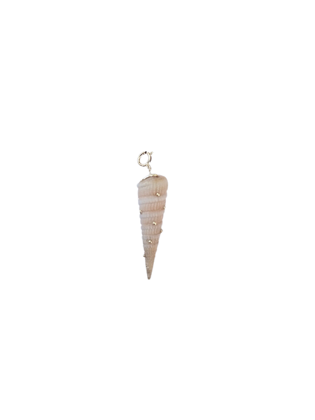 Auger with Gold Balls Charm in shell by Christina Puchi