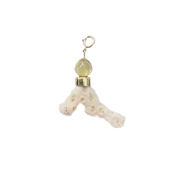 Coral with Citrine Charm in coral by Christina Puchi