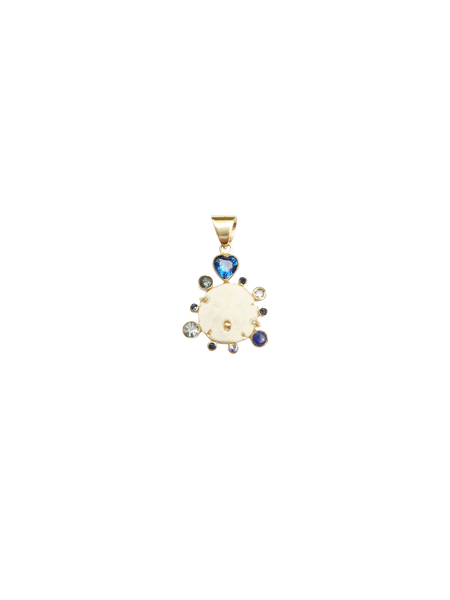 Blue Halo Sand Dollar Pendant in shell by Christina Puchi
