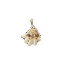 Load image into Gallery viewer, Cabochon White Kitten Paw Pendant in shell by Christina Puchi
