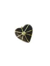 Load image into Gallery viewer, Carved Ebony Heart in carved wood by Christina Puchi
