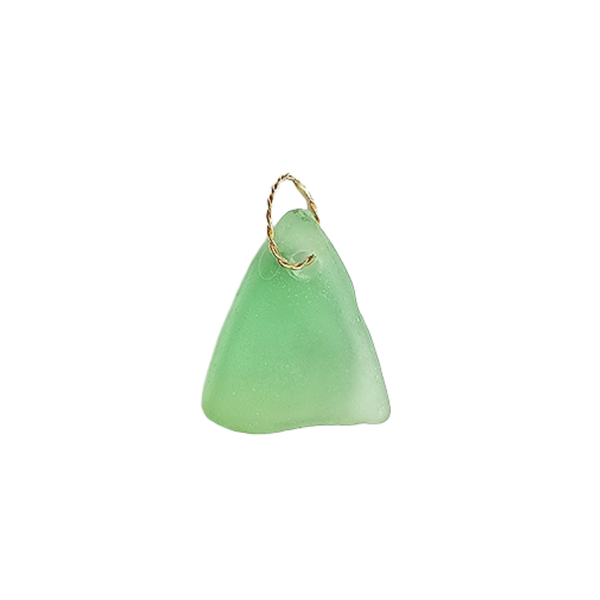 Green Beach Glass Pendant by Christina Puchi