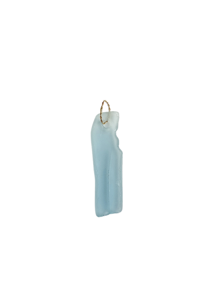 Aqua Beach Glass Pendant by Christina Puchi