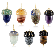 Load image into Gallery viewer, Carved Stone Acorn Pendants in carved stone by Christina Puchi
