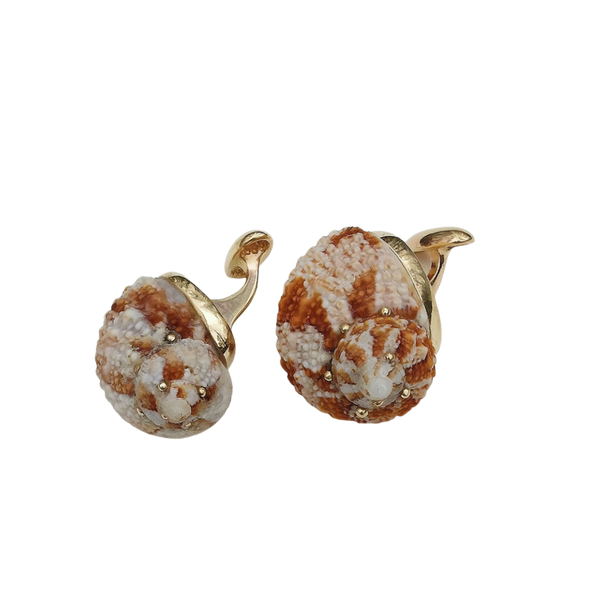 Spiral Shell Cufflinks in shell by Christina Puchi