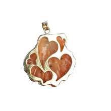 Load image into Gallery viewer, Diamond Orange Lion's Paw Pendant in shell by Christina Puchi
